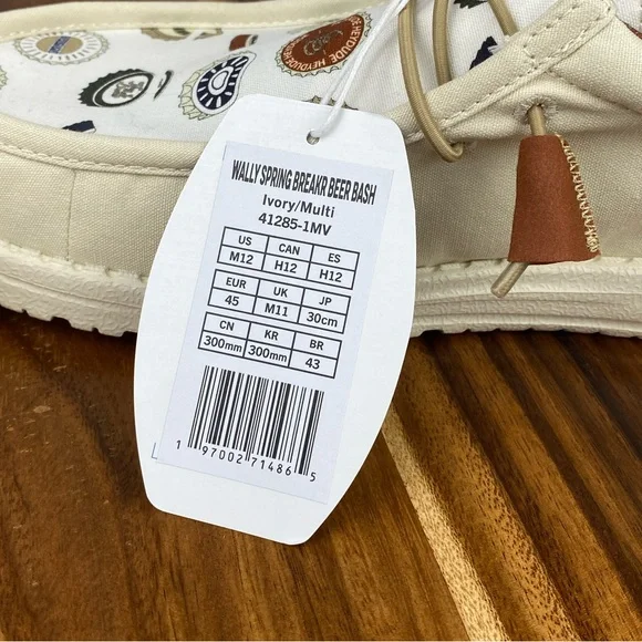 NEW Hey Dude Wally Spring Breaker Beer Bash Slip On Loafers Men’s Shoe Size 12 - Picture 9 of 10